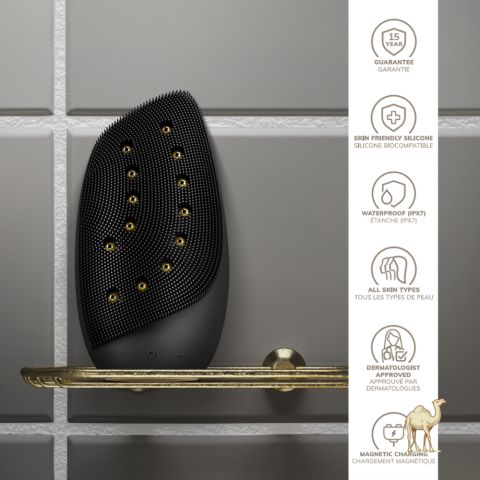 Ультразвуковая термо-щётка и лифтинг-девайс для лица 8в1, серый