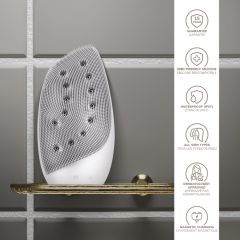 Ультразвуковая термо-щётка и лифтинг-девайс для лица 8в1, жемчужно-белый