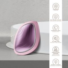 Ультразвуковая маска 9в1 с функцией нагрева, охлаждения и LED-светотерапией, розовый